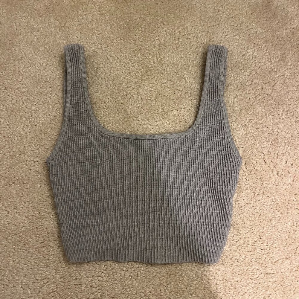Aritzia Sculpt Knit Squareneck Cropped Tank